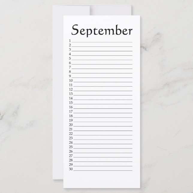 Calendário Perpétuo de setembro Habakkuk 3:4 (Frente)