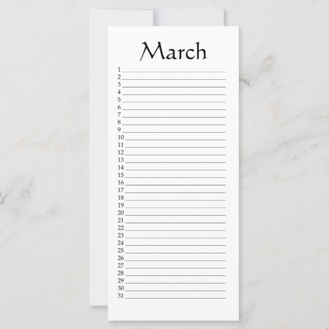 Calendário Perpétuo Marcha Isaiah 33:17 (Frente)