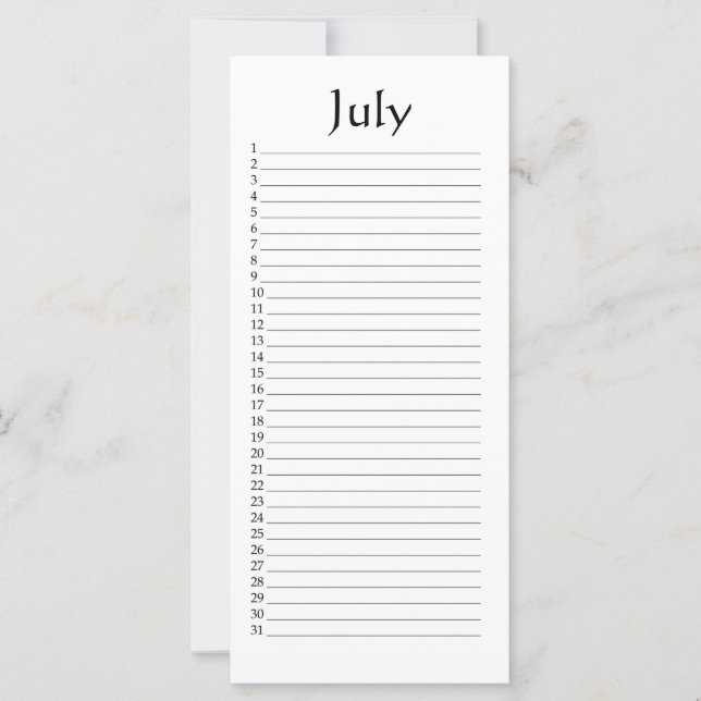 Calendário Perpétuo Salmo De Julho 96:6 (Frente)