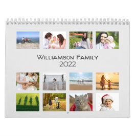 Calendário Personalização de Foto Mínima 12 Meses