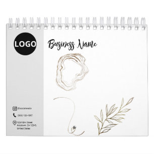Calendário Personalização minimalista: preto e branco