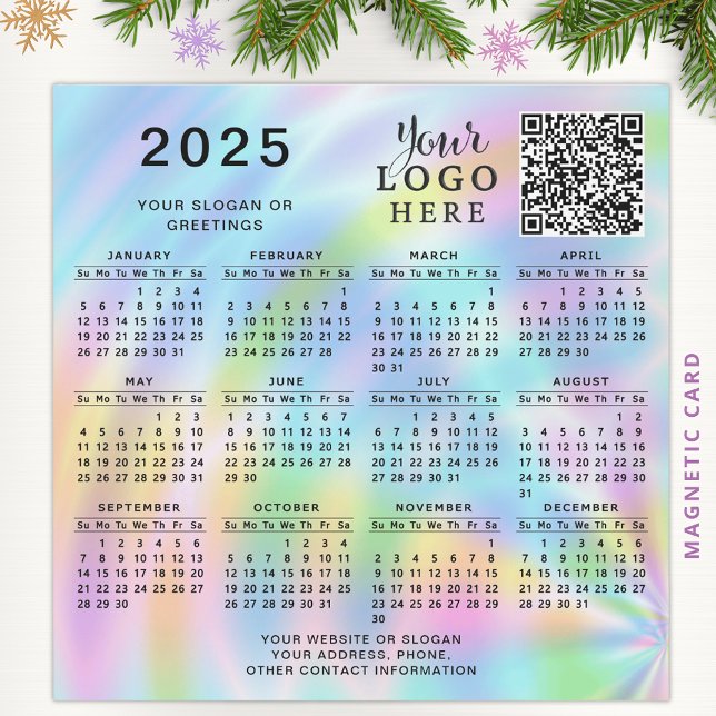 Calendário Personalizado 2025 Código QR Logotipo d (Criador carregado)