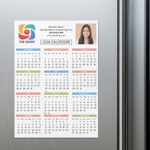 Calendário Personalizado 2026 Logotipo da empresa 