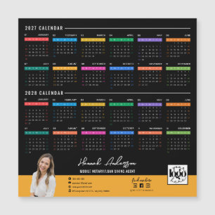 Calendário Personalizado 2027-2028 Logotipo Empres