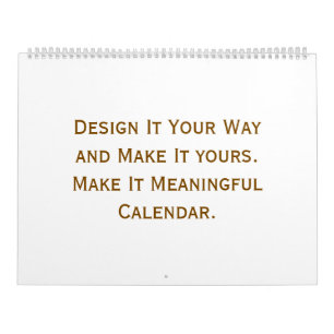 Calendário Personalizado 28 cm C x 36 cm L Clássico Sem Moldu