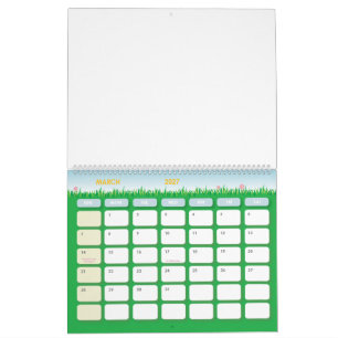 Calendário Personalizado 28 cm C x 36 cm L Coloridas Estações
