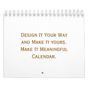 Calendário Personalizado 5.5" L x 7" W Números Clássicos
