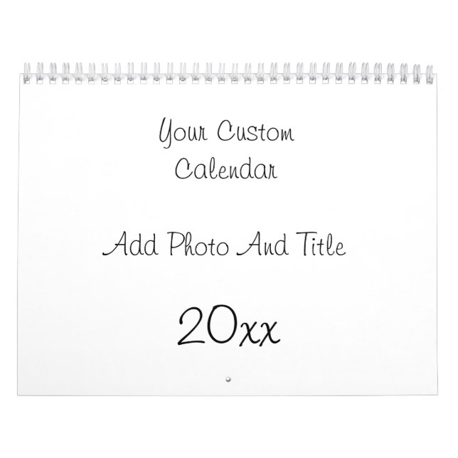 Calendário Personalizado Adicionar Foto E Texto (Capa)