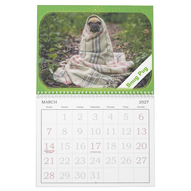 Calendário personalizado da aventura da imagem da (Mar 2027)