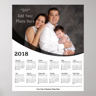 Calendário Personalizado de 2018 com Foto Poster D