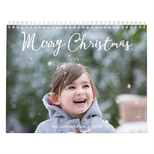 Calendário Personalizado de 2018 Neve Natal (Capa)