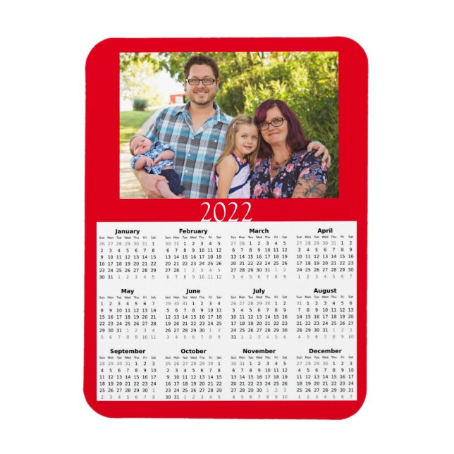 Calendário Personalizado de 2022 Mini Ímã (Vertical)