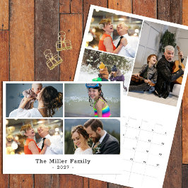 Calendário Personalizado de Colagem de Fotos da Fa