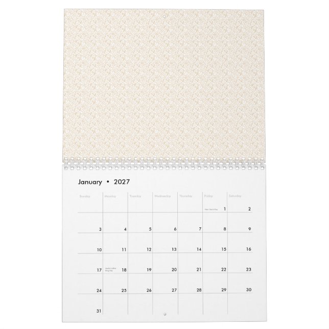 Calendário Personalizado de Duas Páginas | Vibrant (Jan 2027)