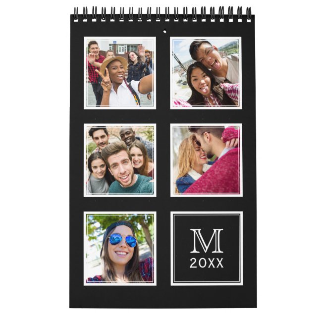 Calendário personalizado de Fotografias e Monogram (Capa)
