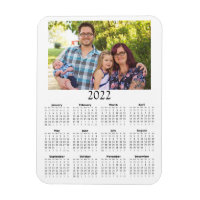 Calendário Personalizado de Fotos 2022 Ímã Mini