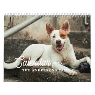 Calendário Personalizado de Fotos de Cachorro Engr