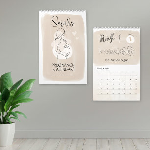 Calendário Personalizado de Gravidez, 9 Meses de M