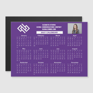 Calendário Personalizado de Ímã da Empresa Roxa 20
