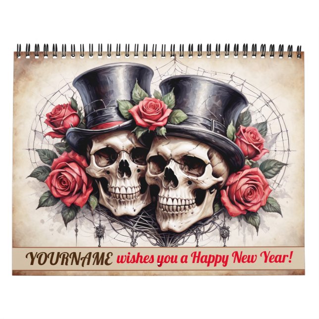 Calendário Personalizado de Terror Gótico 2026 (Capa)