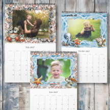 Calendário Personalizado do Primeiro Ano do Bebê S