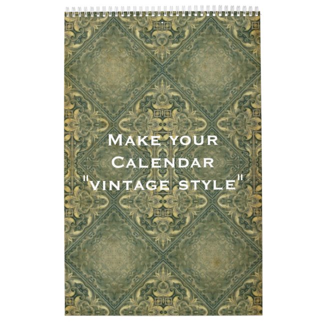Calendário Personalizado "ESTILO DE VINTAGEM" + su (Capa)