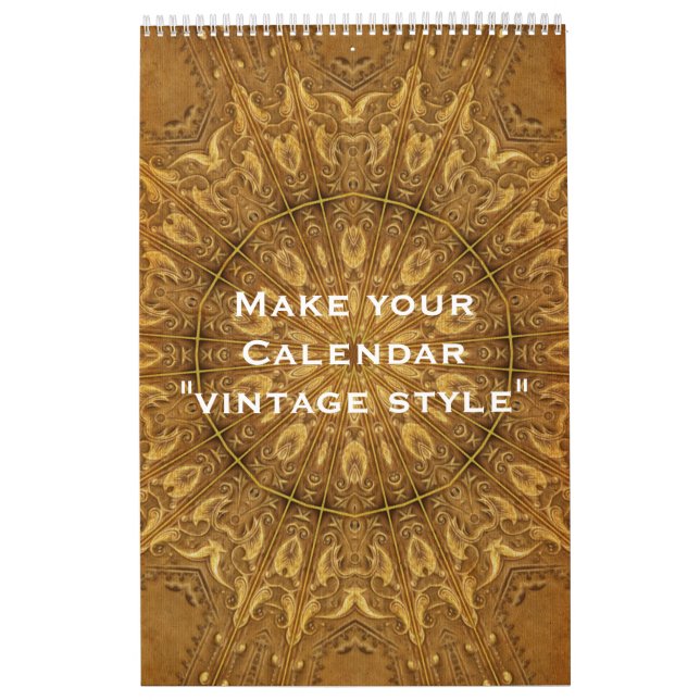 Calendário Personalizado "ESTILO DE VINTAGEM" + su (Capa)