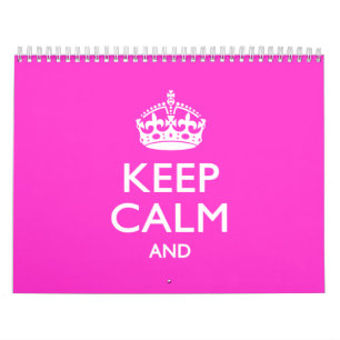 Calendário Personalizado Mensalmente 2025 MANTENHA CALMA E O