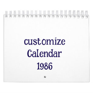 Calendário personalizar Duas Páginas pequenas