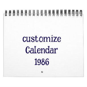 Calendário personalizar Médio Duas Páginas pequeno