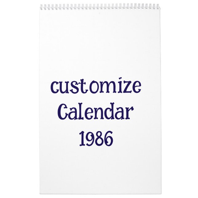 Calendário personalizar Medium (Capa)