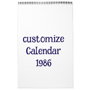 Calendário personalizar Página Única