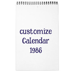 Calendário personalizar pequena Página Única