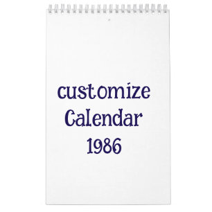 Calendário personalizar pequena Página Única