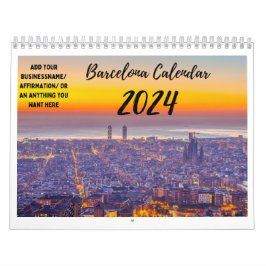Calendário personalizável de Barcelona