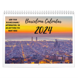 Calendário personalizável de Barcelona