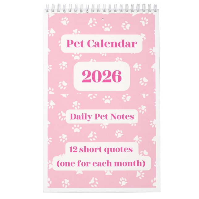 Calendário Pet 2026 (Capa)