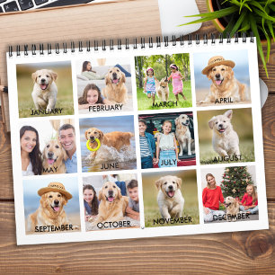 Calendário Pet Personalizado Da Família De Fotos 2022 Crie O