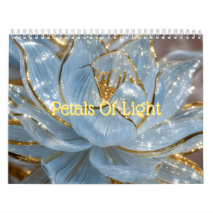 Calendário Pétalas de Flores de Vidro Luz