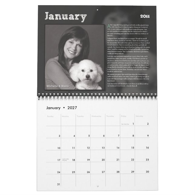 Calendário PetsNPatients 2011 (Jan 2027)