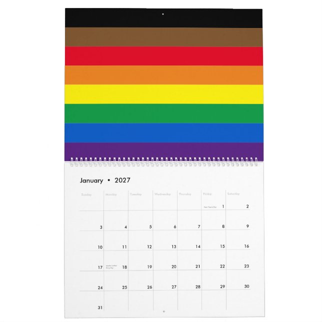 Calendário Philly Pride Diversidade de Orgulho, incluindo ban (Jan 2027)