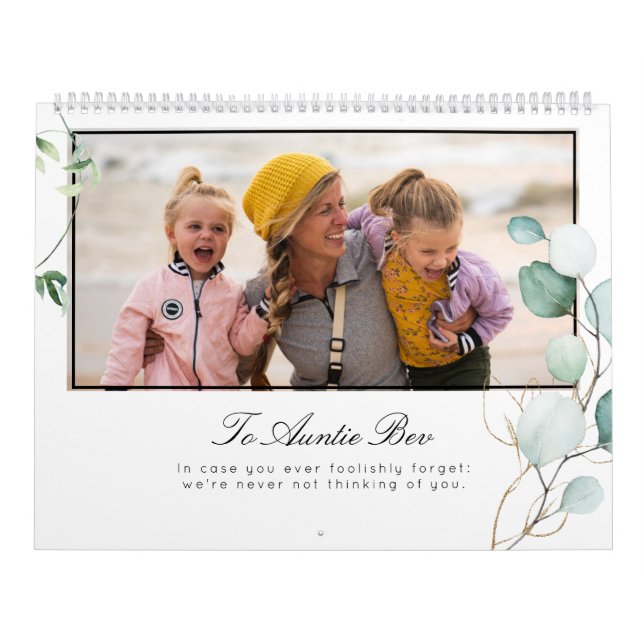 Calendário Photo Template Greenery tia ID931 (Capa)