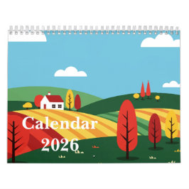 Calendário Picturesque rural landscape
