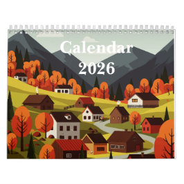 Calendário Picturesque rural landscape