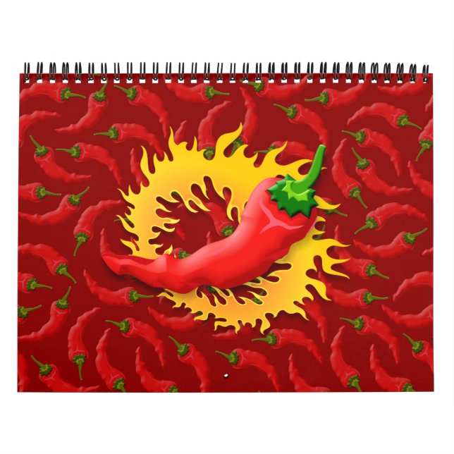 Calendário Pimenta com chama (Capa)