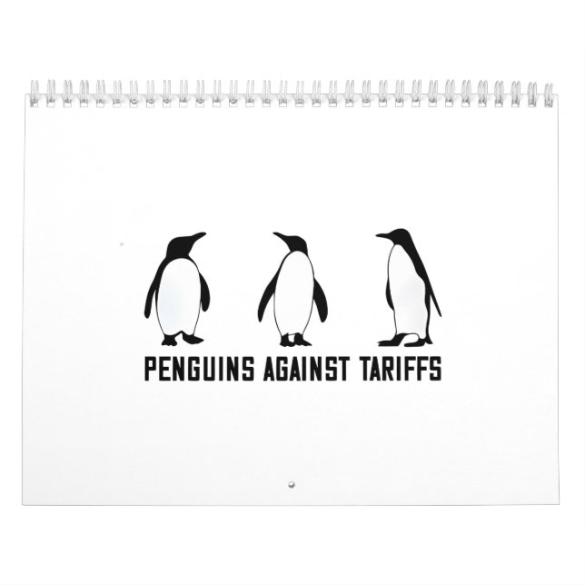 Calendário Pinguins Contra Tarifas Anti-Trump Taxesx (Capa)