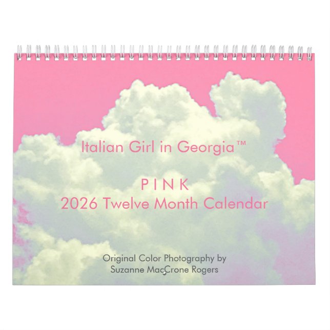 Calendário PINK - 2026 Twelve Month Calendar (Capa)