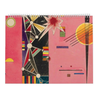 Calendário Pink Red Wassily Kandinsky