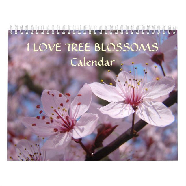 Calendário Pink Tree Blossoms Calendar White Blossoms Apple (Capa)