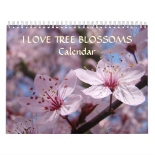 Calendário Pink Tree Blossoms Calendar White Blossoms Apple